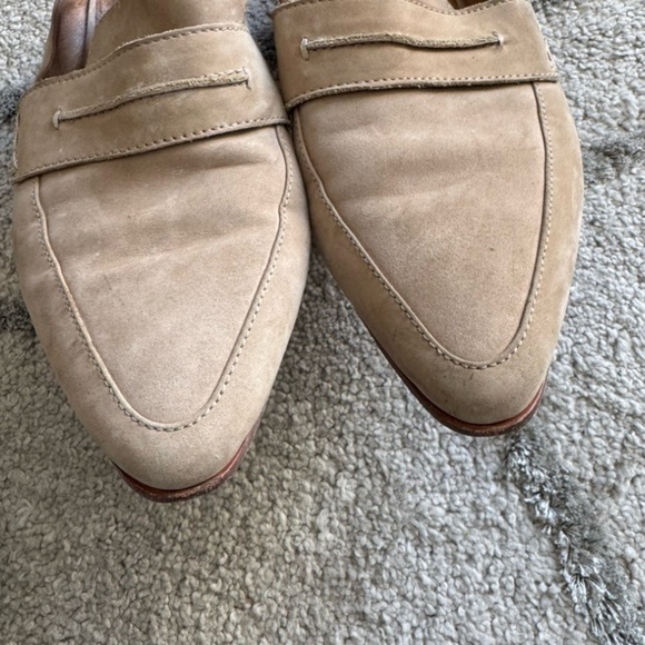 Frye Ellie Mules Shoes slip on suede leather cream tan Slip On 8.5 - Picture 8 of 9